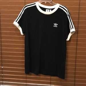 Adidas 3 Striped Short Sleeve Top